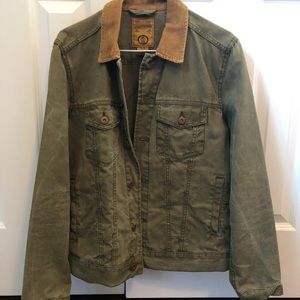 Men’s army green denim/canvas jacket